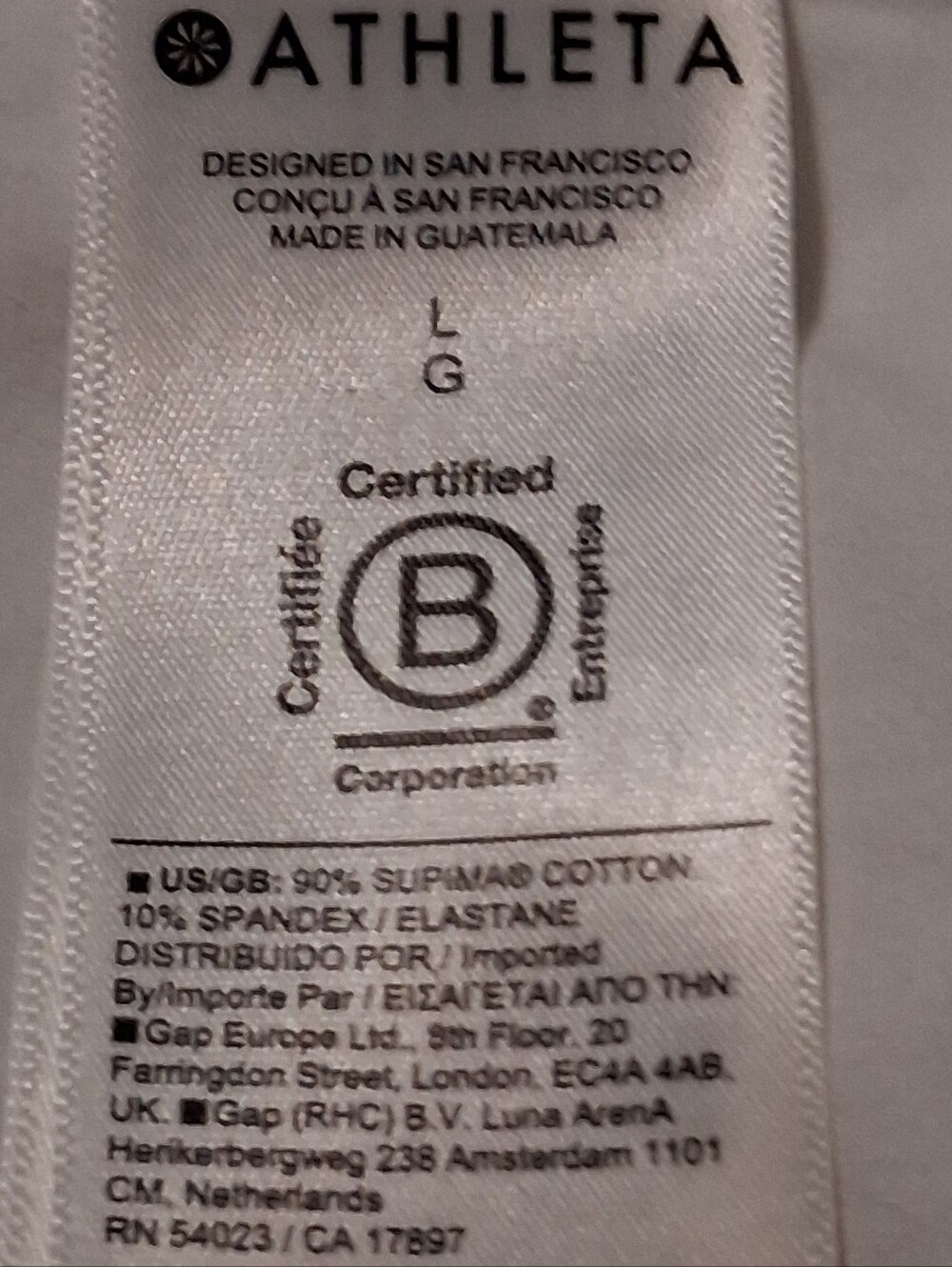 Athleta Classic Crew T-Shirt Set - White & Light Gray SzL  Women Summer Soft - Picture 12 of 16